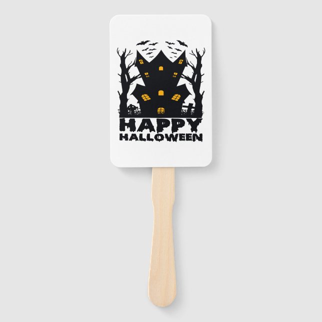 Leque Halloween ( Casa Feliz do Halloween) (Frente)