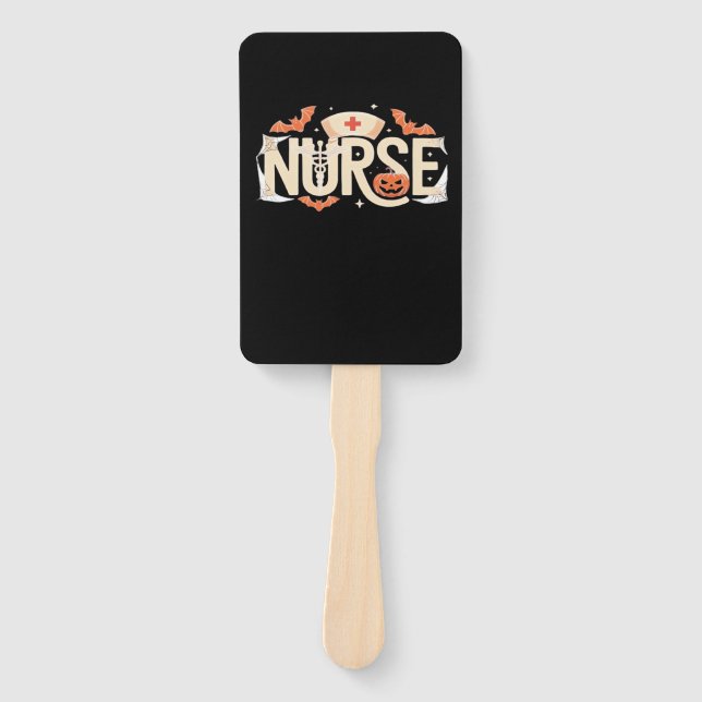 Leque Halloween Nurse Typography � Spooky Medical Design (Frente)
