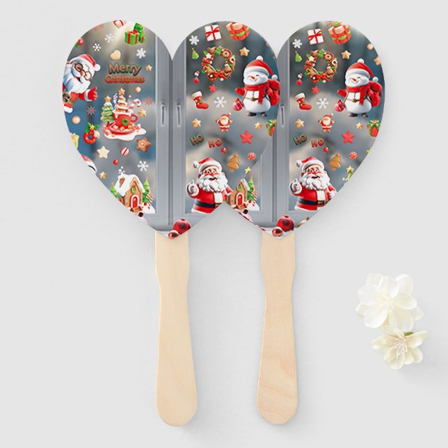 Leque Hand fan (Frente e Verso)