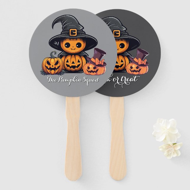 Leque Hand Fan : HALLOWEEN Treat #03 (Frente e Verso)