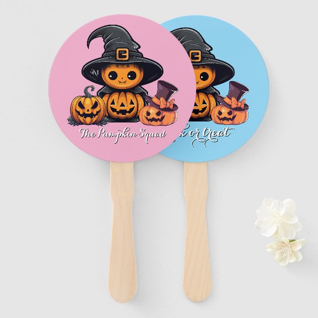 Leque Hand Fan : HALLOWEEN Treat #04 (Frente e Verso)