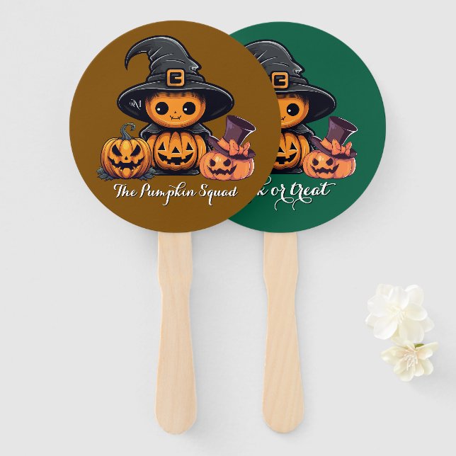 Leque Hand Fan : HALLOWEEN Treat #05 (Frente e Verso)