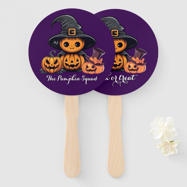 Leque Hand Fan : HALLOWEEN Treat #06 (Frente e Verso)
