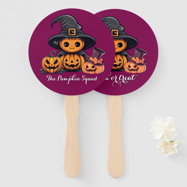Leque Hand Fan : HALLOWEEN Treat #07 (Frente e Verso)