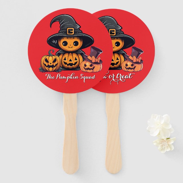 Leque Hand Fan : HALLOWEEN Treat #08 (Frente e Verso)