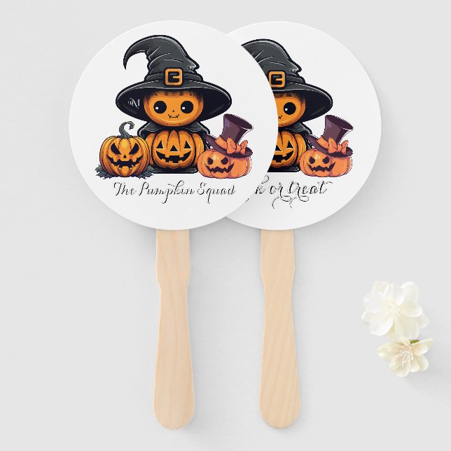 Leque Hand Fan : HALLOWEEN Treat #10 (Frente e Verso)