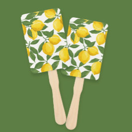 Leque Hand Fan with Lemon Print - Fresh & Vibrant Desig