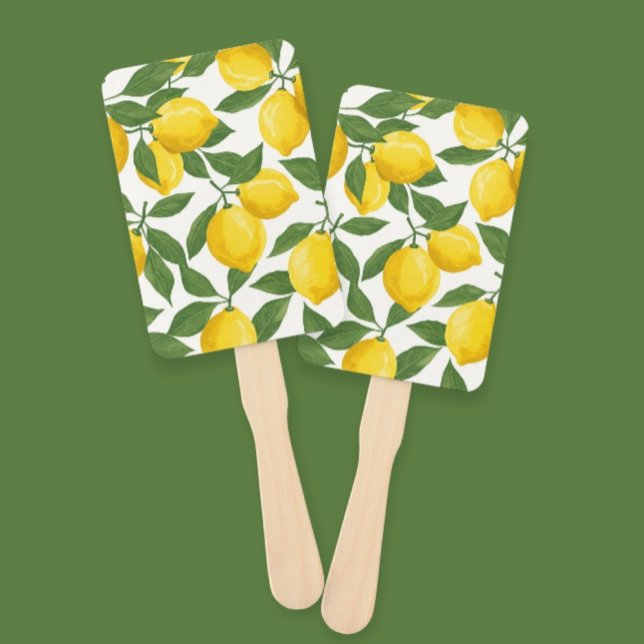 Leque  Hand Fan with Lemon Print - Fresh & Vibrant Desig (Criador carregado)