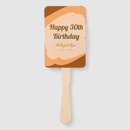 Leque Happy 30th birthday rustic wooden Halloween fall b