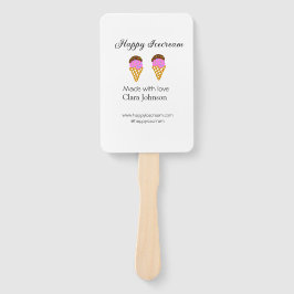 Leque Happy Icecream add name website social media