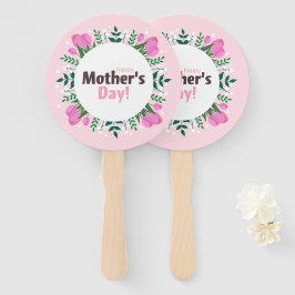 Leque Happy Mother's Day  Pink Tulips