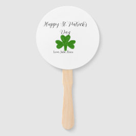 Leque Happy St. Patrick's day green shamrock name 