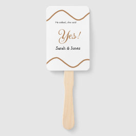 Leque He asked she said yes engagement simple minimal 