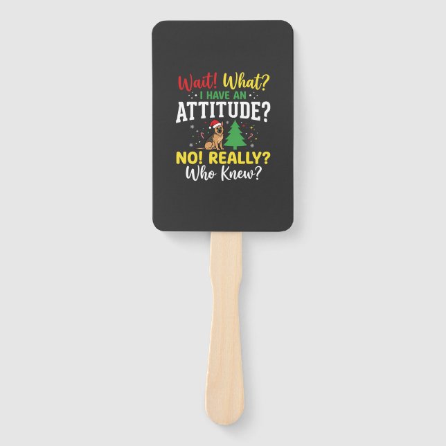 Leque Humor Atitude Cachorro Natal (Frente)