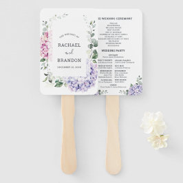 Leque Hydrangeas Rosa Azul Claro e casamento Eucalyptus