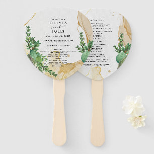 Leque Ideia de criação de aquarela Abstrato verde