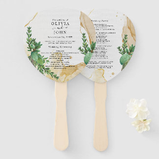 Leque Ideia de criação de aquarela Abstrato verde