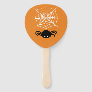 Leque Ilustração Assustadora de Aranha de Halloween