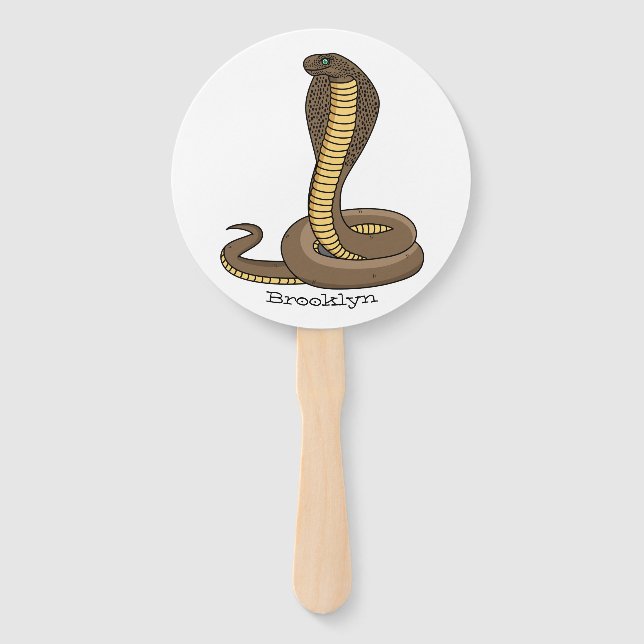 Leque Ilustração de cobra da cobra castanha (Frente)