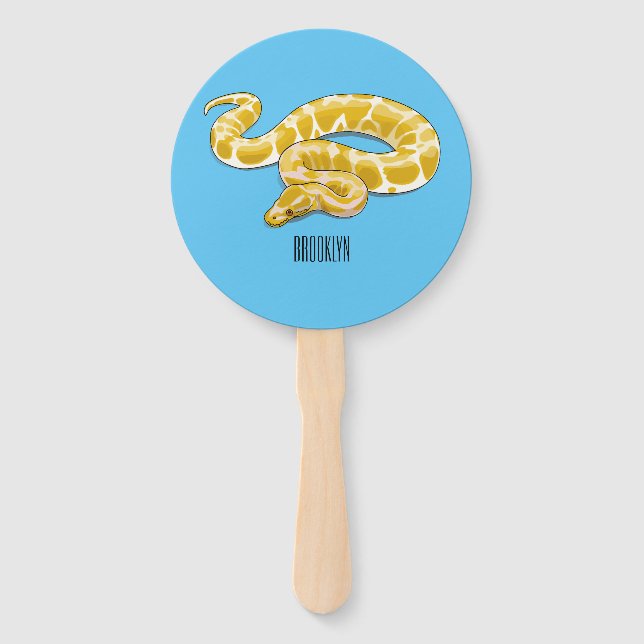 Leque Ilustração de cobra de pitão birmanês (Frente)