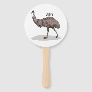 Leque Ilustração de desenho animado de aves da Emu