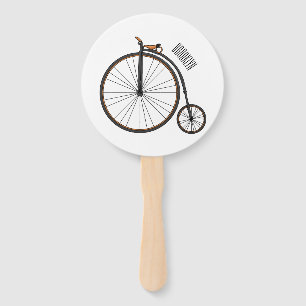 Leque Ilustração de desenho animado de bicicleta de alta