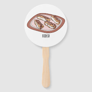 Leque Ilustração de desenho animado de eclair de chocola