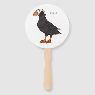Leque Ilustração de desenho animado de pássaros puffin t