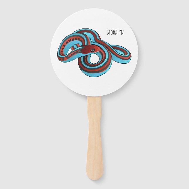 Leque Ilustração de desenho animado do cobra de garter d (Frente)
