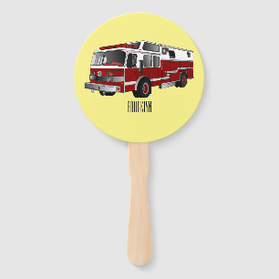 Leque Ilustração de desenho animado do motor de incêndio