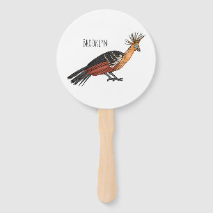 Leque Ilustração de desenho animado do pássaro Hoatzin