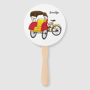 Leque Ilustração de desenho animado do rickshaw Pedica