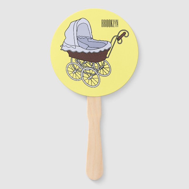 Leque Ilustração de desenho animado do stroller (Frente)