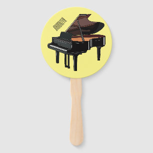 Leque Ilustração de desenho animado Piano