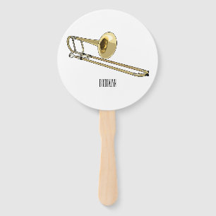 Leque Ilustração de desenho animado Trombone