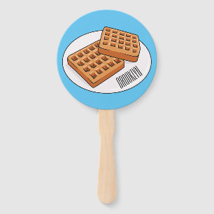 Leque Ilustração de desenho animado Waffle