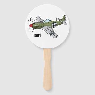 Leque Ilustração de desenho de avião militar