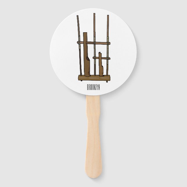 Leque Imagem de desenhos angklung (Frente)