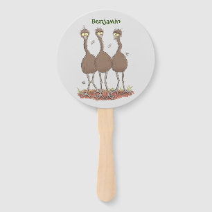 Leque Imagem engraçada do desenho animado emu australian