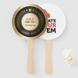 Leque IMPRESSÃO PERSONALIZADO MEDAL Dourado #1 ADICIONE