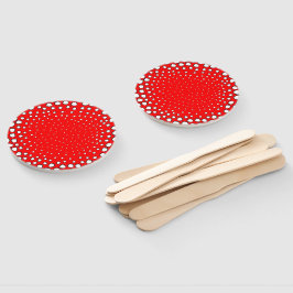 Leque Inscrita por penas de faisão vermelhas