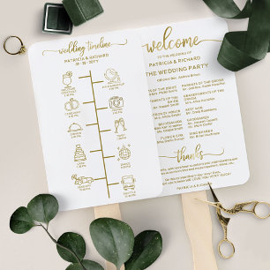 Leque Itinerário de Casamento Coquetel - Ícone de Boas-V
