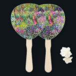 Leque Jardim Íris por Claude Monet Chaveiro<br><div class="desc">Por favor,  visite minha loja para obter design mais interessante e mais opções de cores. => zazzle.com/colorfulworld*</div>