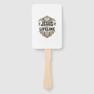 Leque Jesus É Minha Linha da Vida Camisa Vintage Cristã