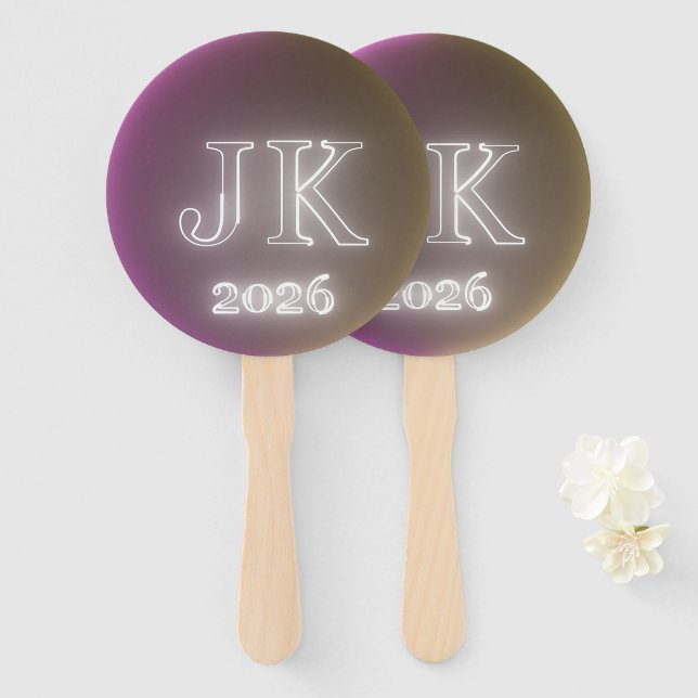Leque JK 2026 Hand Fan (Frente e Verso)