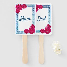 Leque Jogo de Chá de fraldas Rosa Elegância Grecian