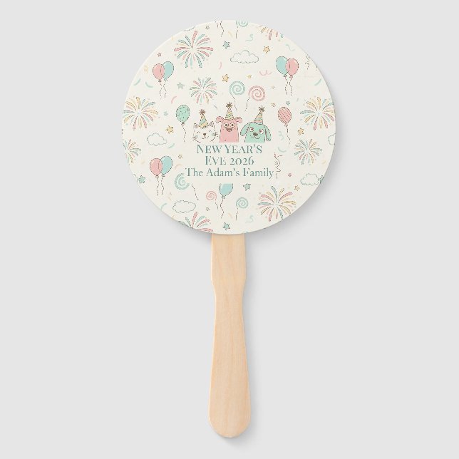 Leque Joyful New Year’s Eve Party 2026  (Frente)