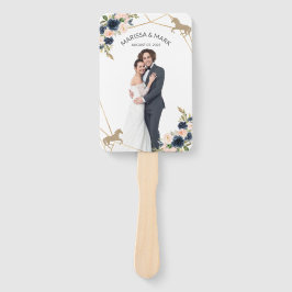 Leque Kentucky Derby Wedding Program Fans with Photo