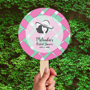 Leque Lady Big Hat em Stripes Derby