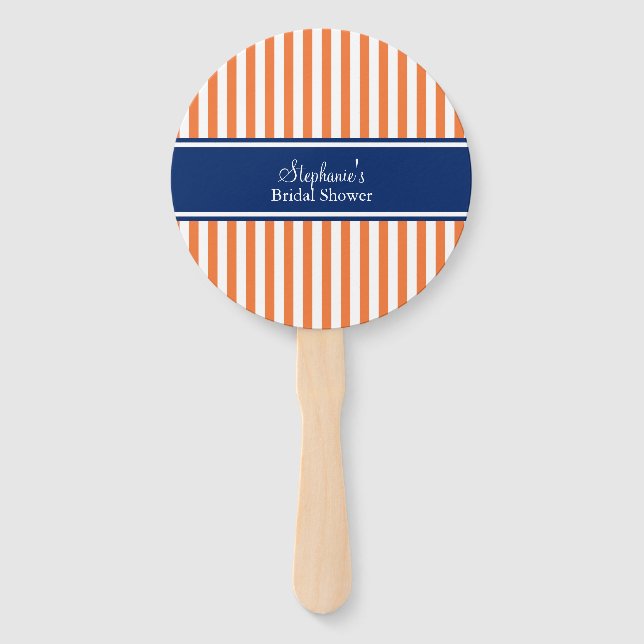 Leque Laranja e White Stripes com Real Azul (Frente)